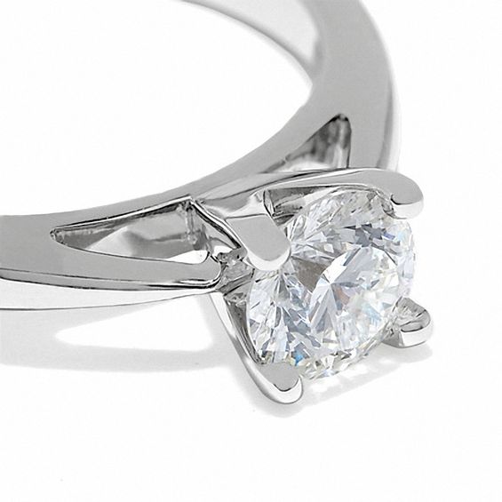Celebration Lux® 3/4 CT. Certified Diamond Solitaire Engagement Ring in 18K White Gold (I/Si2)