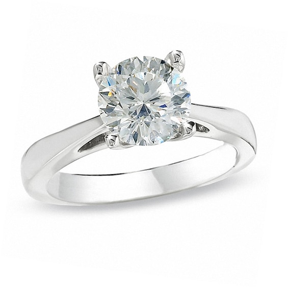 Celebration Lux® 2 CT. Certified Diamond Solitaire Engagement Ring in 18K White Gold (I/Si2)