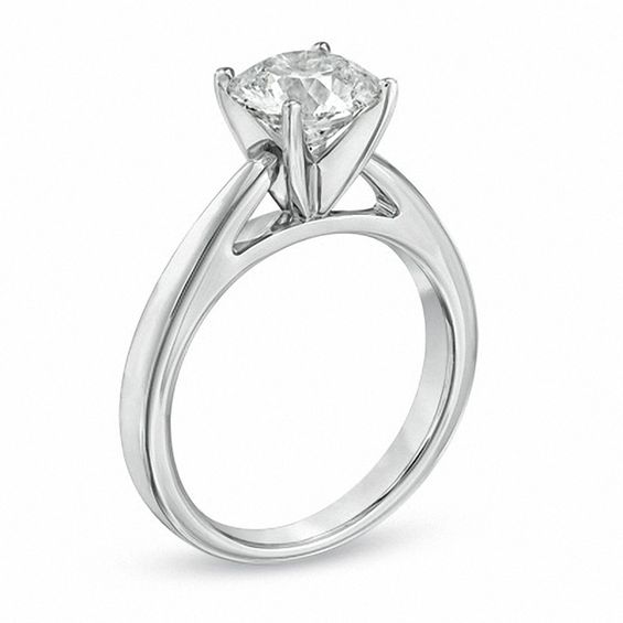 Celebration Lux® 2 CT. Certified Diamond Solitaire Engagement Ring in 18K White Gold (I/Si2)