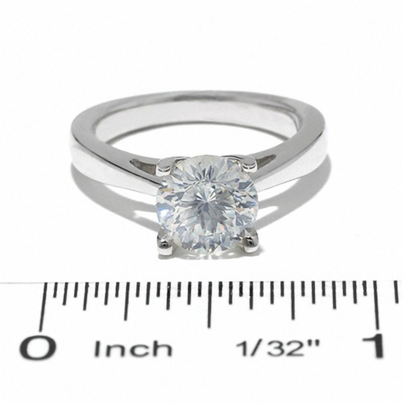 Main Image 4 of Celebration Lux® 2 CT. Certified Diamond Solitaire Engagement Ring in 18K White Gold (I/SI2)