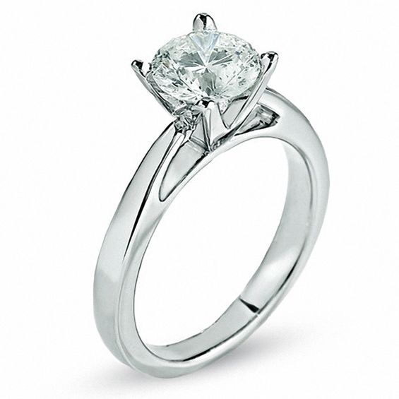 Celebration LuxÂ® 1-1/2 CT. Certified Diamond Solitaire Engagement Ring in 18K White Gold (I/Si2)