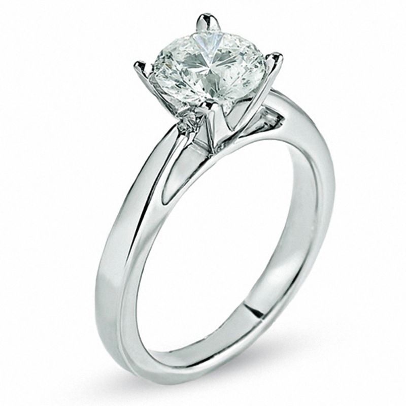 Main Image 3 of Celebration Lux® 1-1/2 CT. Certified Diamond Solitaire Engagement Ring in 18K White Gold (I/SI2)