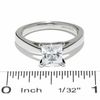 Thumbnail Image 4 of Celebration Lux® 1-1/2 CT. Princess-Cut Certified Diamond Solitaire Engagement Ring in 18K White Gold (I/SI2)
