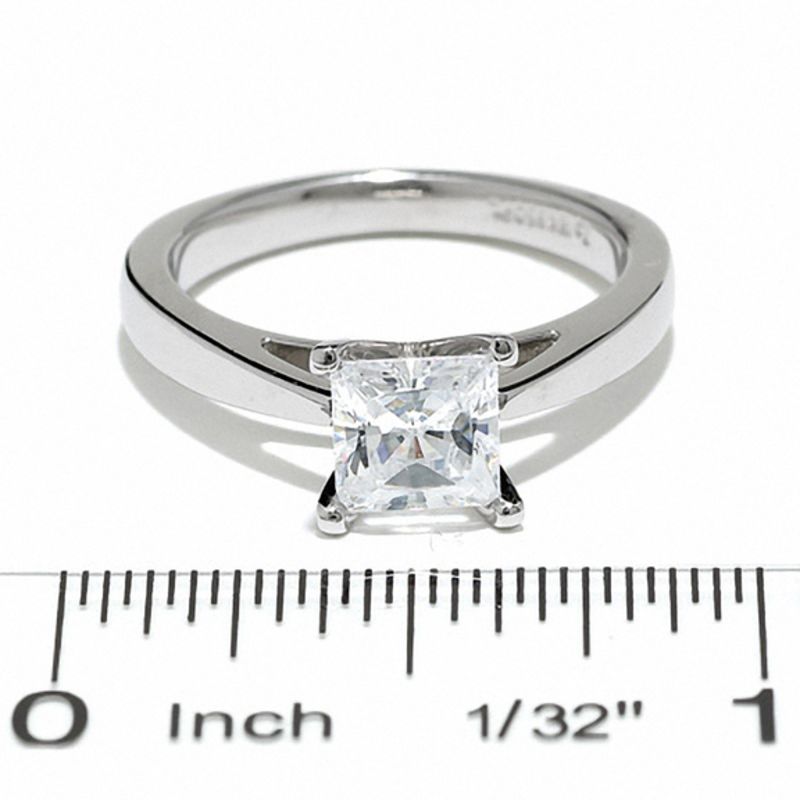 Celebration Lux® 1-1/2 CT. Princess-Cut Diamond Solitaire Engagement Ring in 14K White Gold (I/SI2)