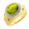 Thumbnail Image 1 of Peridot and Pink Tourmaline Ring with Diamond Accents in 14K Gold
