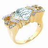 Thumbnail Image 0 of Aquamarine Ring in 14K Gold with Diamond Accents