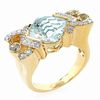 Thumbnail Image 1 of Aquamarine Ring in 14K Gold with Diamond Accents