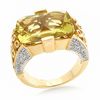 Thumbnail Image 1 of Ouro Verde Quartz and Diamond Accent Ring in 14K Gold