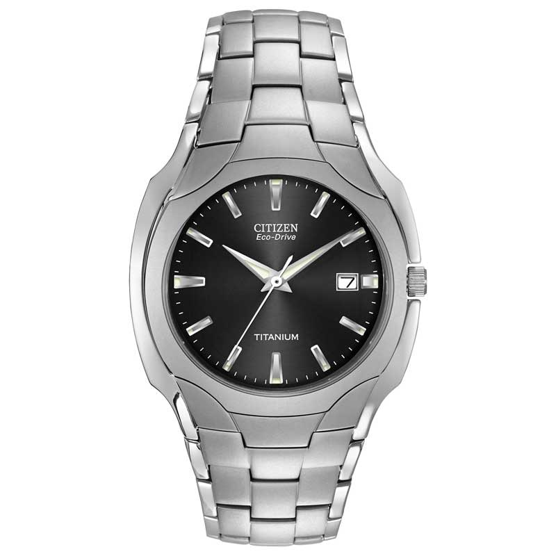Men's Citizen Eco-Drive® Paradigm Titanium Watch with Black Dial (Model: BM6560-54H)