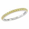 Thumbnail Image 1 of Yellow Sapphire Band with Yellow Gold Prongs in 10K White Gold