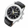 Thumbnail Image 1 of Men's Citizen Eco-Drive® Black Chronograph Watch with Black Dial and Strap (Model: AT0550-03E)