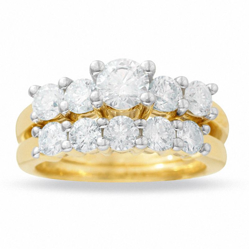 Main Image 1 of 2 CT. T.W. Diamond Bridal Set in 14K Gold