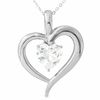 Thumbnail Image 1 of Interchangeable Lab-Created Sapphires Heart Pendant in Sterling Silver