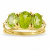 Thumbnail Image 1 of Peridot Three Stone Ring in 14K Gold