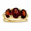 Thumbnail Image 1 of Garnet Three Stone Ring in 14K Gold