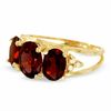 Thumbnail Image 3 of Garnet Three Stone Ring in 14K Gold