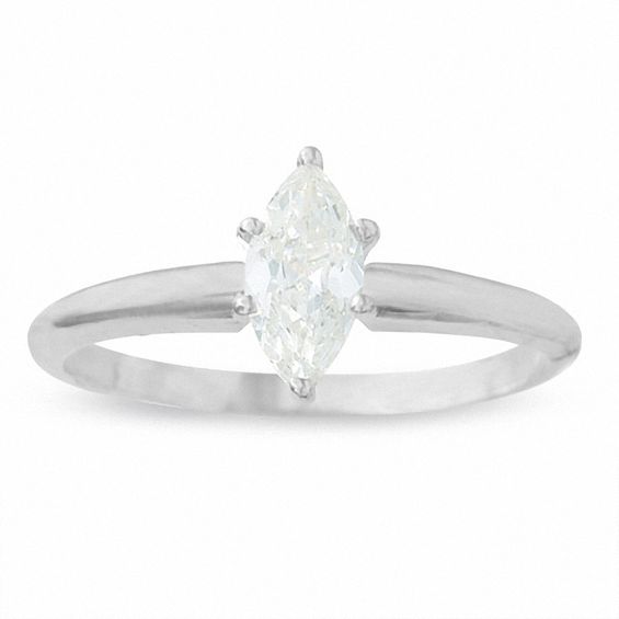 3/4 CT. Marquise Diamond Solitaire Engagement Ring in Platinum