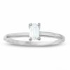 Thumbnail Image 1 of 1/2 CT. Emerald-Cut Diamond Solitaire Engagement Ring in 14K White Gold