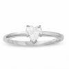 Thumbnail Image 1 of 1/2 CT. Heart Shaped Diamond Solitaire Engagement Ring in Platinum