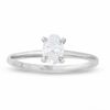 Thumbnail Image 1 of 1/2 CT. Oval Diamond Solitaire Engagement Ring in 14K White Gold
