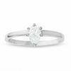 Thumbnail Image 1 of 1/2 CT. Pear Shaped Diamond Solitaire Engagement Ring in 14K White Gold
