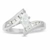 Thumbnail Image 1 of 1/2 CT. T.W. Marquise Diamond Solitaire Engagement Ring with Side Accents in 14K White Gold
