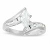 Thumbnail Image 0 of 3/4 CT. T.W. Marquise Diamond Solitaire Engagement Ring with Side Accents in 14K White Gold