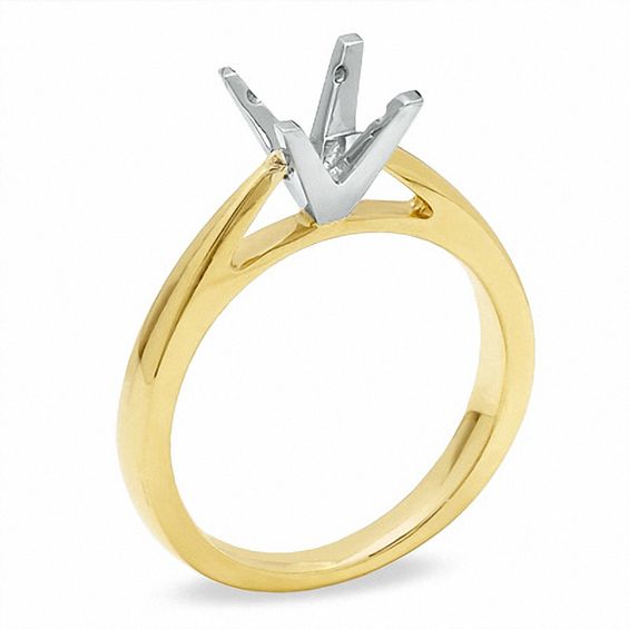 Celebration LuxÂ® 1 CT. T.w. Princess-Cut Certified Diamond Semi-Mount in 18K Gold