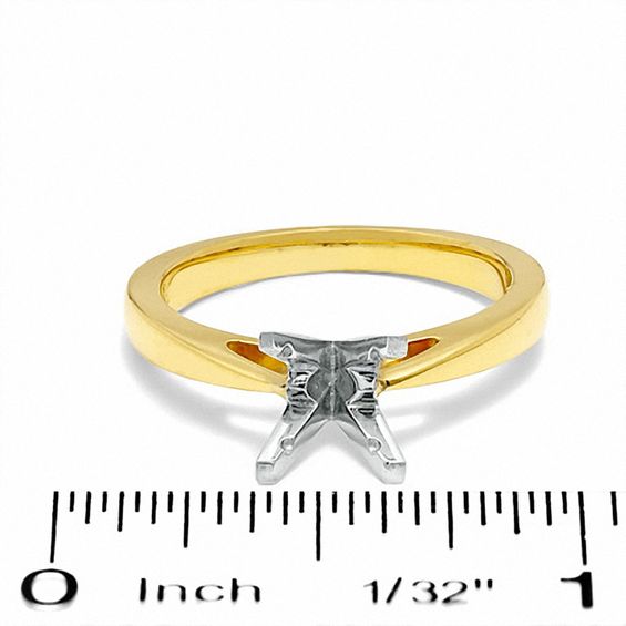 Celebration LuxÂ® 1 CT. T.w. Princess-Cut Certified Diamond Semi-Mount in 18K Gold