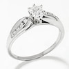 Thumbnail Image 1 of 1/2 CT. T.W. Pear Shaped Diamond Solitaire Engagement Ring with Side Accents in 14K White Gold