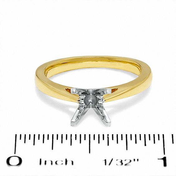 Celebration LuxÂ® 1/2 CT. T.w. Princess-Cut Certified Diamond Semi-Mount in 18K Gold