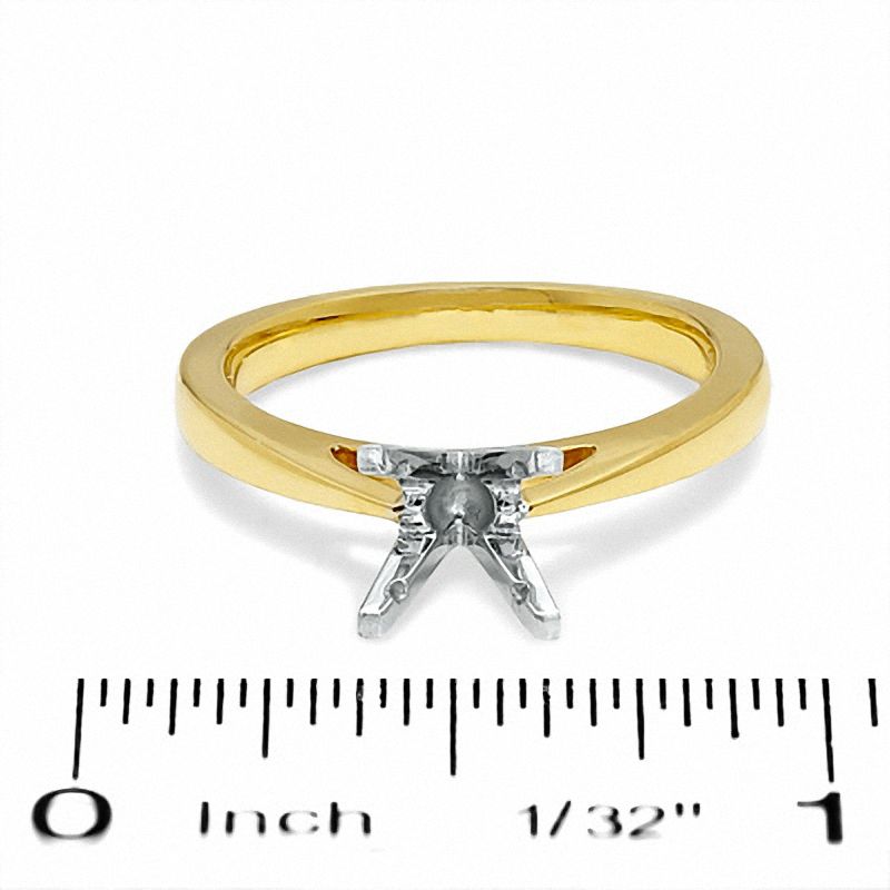 Main Image 3 of Celebration Lux® 1/2 CT. T.W. Princess-Cut Certified Diamond Semi-Mount in 18K Gold