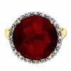 Thumbnail Image 1 of Lab-Created Ruby and Diamond Accent Ring in 10K Gold