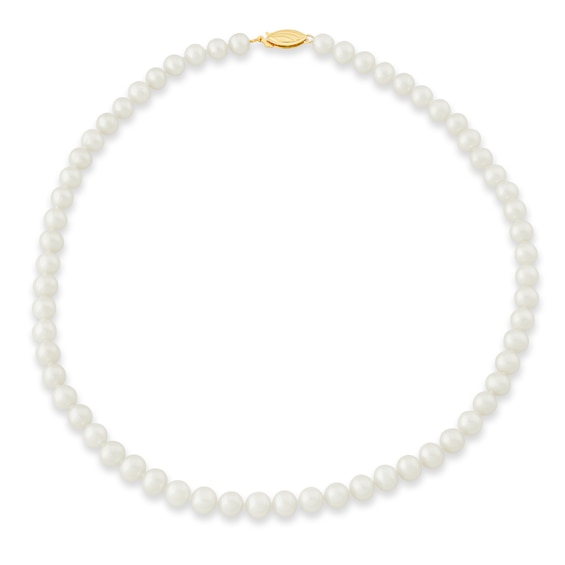 Lucia Certified 6.0-6.5mm Freshwater Cultured Pearl Strand with 14K Gold Clasp