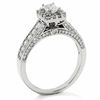 Thumbnail Image 2 of 1 CT. T.W. Certified Radiant Diamond Frame Ring in 14K White Gold