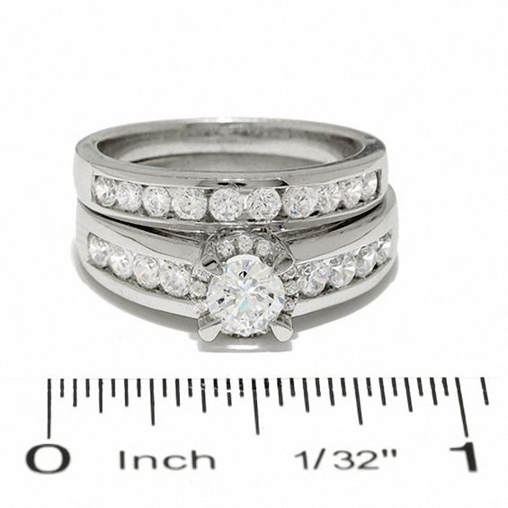 1 CT. T.w. Certified Radiant Diamond Frame Ring in 14K White Gold