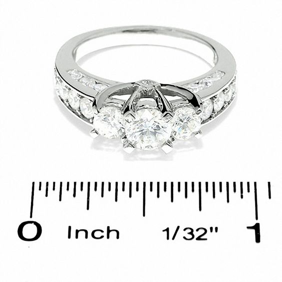 2 CT. T.w. Certified Diamond Three Stone Ring in 14K White Gold