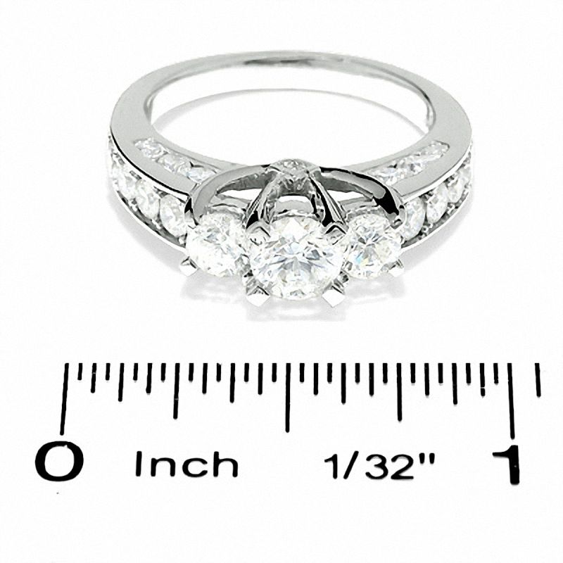 Main Image 3 of 2 CT. T.W. Certified Diamond Three Stone Ring in 14K White Gold