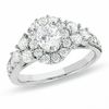 Thumbnail Image 1 of 1-3/4 CT. T.W. Certified Oval Diamond Center Stone Frame Ring in 14K White Gold
