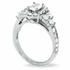 Thumbnail Image 2 of 1-3/4 CT. T.W. Certified Oval Diamond Center Stone Frame Ring in 14K White Gold