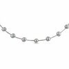 Thumbnail Image 1 of 5.5-6.0mm Grey Freshwater Cultured Pearl Beaded Station Necklace in 14K White Gold-17"