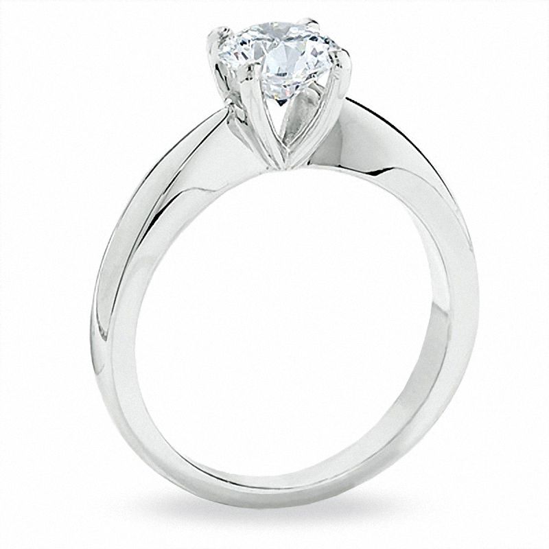 Main Image 2 of 1/2 CT. Certified Diamond Solitaire Engagement Ring in 18K White Gold