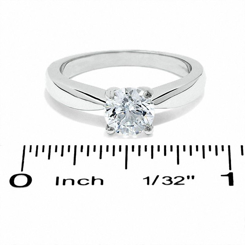 Main Image 3 of 1/2 CT. Certified Diamond Solitaire Engagement Ring in 18K White Gold