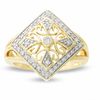 Thumbnail Image 1 of 1/4 CT. T.W. Diamond Scroll Frame Ring in 10K Gold
