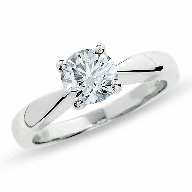 Main Image 1 of 1-1/2 CT. Certified Diamond Engagement Solitaire Ring in 18K White Gold