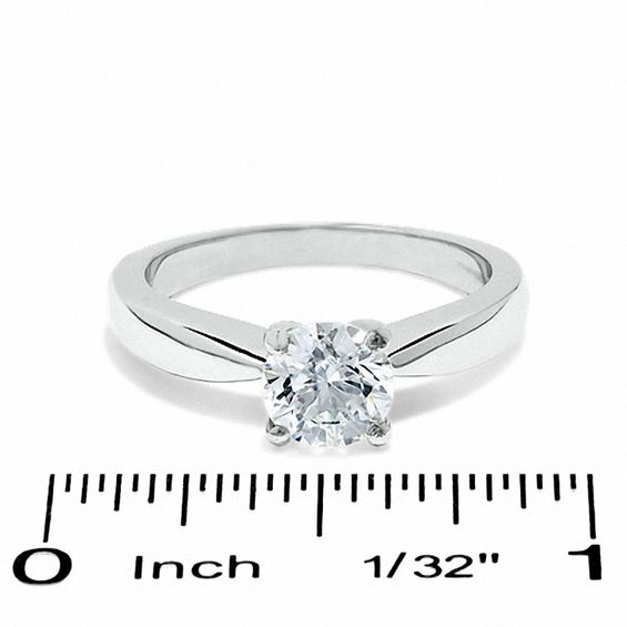 1-1/2 CT. Certified Diamond Engagement Solitaire Ring in 18K White Gold