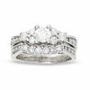 Thumbnail Image 1 of 1-3/8 CT. T.W. Diamond Bridal Set with Round Side Stones in 14K White Gold