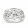 Thumbnail Image 1 of 1 CT. T.W. Round and Baguette Diamond Ring in 14K White Gold