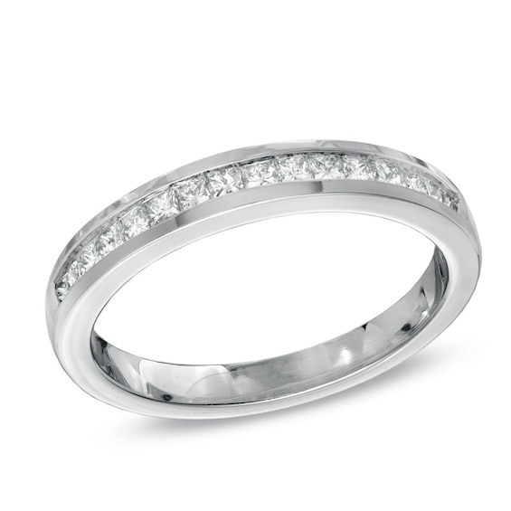 1-1/2 CT. T.w. Princess-Cut Diamond Bridge Bridal Set in 14K White Gold