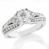 Thumbnail Image 0 of 1-1/2 CT. T.W. Diamond Engagement Milgrain Ring in 14K White Gold